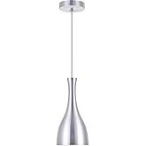 Living District Aiken 1-Light Modern Aluminum Pendant in Burnished Nickel