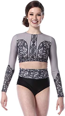 Long Sleeve Dance Costume Crop Top 
