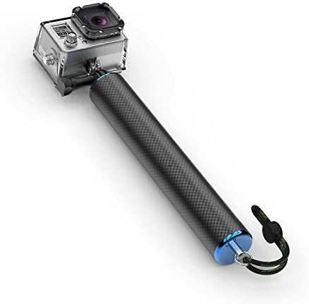 Sinnofoto F1 7.9” Carbon Fiber Waterproof Floating Handheld Monopod Selfie Stick with Adjustable Grip for GeekPro/GoPro HD Hero 6 5 4 3+ 3 2 1, AKASO, SJCAM SJ4000 SJ5000 Xiaomi Yi