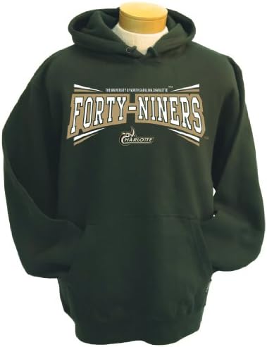 NCAA North Carolina Charlotte 49Ers Men's Condor Hooded Sweatshirt (Forest Green, Large)