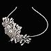 Diamondo Bride Crystal Headbands Flower Vine Pearl Bridal Hair Accessory Pearls Beads Rhinestone Flower Vine Wedding Party Headpiece