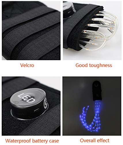 Flytianmy 100CM Horse Tail USB Lights Chargeable LED Horse Harness Equestrian Outdoor Sports The Lights Horse Tail Red
