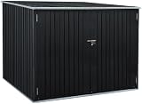 Panana Garden Shed 4 Bike Capacity Metal Galvanised Pent Roof 2 Doors view 3