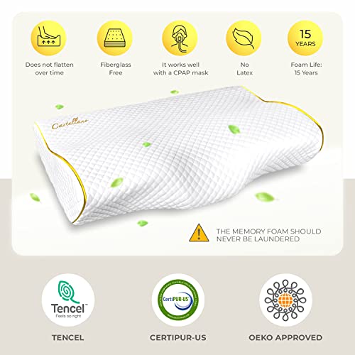 Castellano Adjustable Cervical Pillow for Neck Pain Relief, Premium
