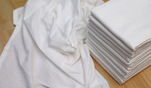Flour Sack Towels, Set of 12 ( 28 x 28 Inches ) , Multi-use Off-White Kitchen Towels, 100 % Cotton , Highly Absorbent , Tea towels for embroidery, Flour sack dish towels By CASA DECORS - Thumbnail 3