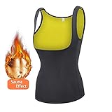 Bolkopess Neoprene Slimming Body Shaper for Women Hot Sweat Sauna Vest Tank Top Weight Loss Shapewear Waist Trainer Suit Belly Fat Burner Black