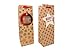 Holiday Wine Bottle Gift Bags with Tissue Paper - 12 Pack Bulk Variety Set - Includes 4 Cute Red and Gold Designs with Printed Gift Tags - Bottle Totes for Christmas Presents - by Haute Soiree