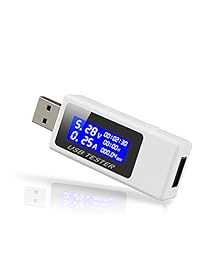 Benss   Comprobador de voltaje y amperios con medidor de corriente, medidor de corriente, monitor de carga de velocidad, monitor de capacidad de carga, USB, multifunción