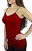 Belle Donne- Womens Cami Dress Spaghetti Adjustable Straps Lace Trim Solid Cami - Burgundy/Large