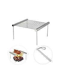 AOVOA   Parrilla portátil para acampada, plegable,