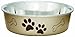 Loving Pets Bella Dog Bowls- Stainless Steel Dog & Cat Bowls - Spill Proof Dog Food Bowl, Cat Bowl, Puppy Essentials & Pet Supplies Great for Home & Travel (Large 35-65 lbs, Champagne)