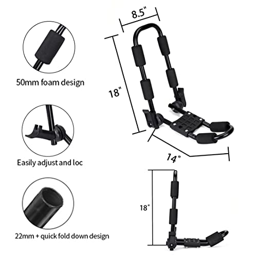 VOPUWD Folding Kayak Roof Rack for Canoe/SUP/Kayaks and Surfboard Board