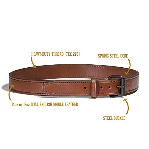 BigFoot Gun Belts 14oz with Steel Core 30 Inch Brown Flat Black
