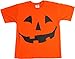 Jack O' Lantern Pumpkin Youth T-Shirt/Easy Halloween Costume Fun Tee-Orange-Small