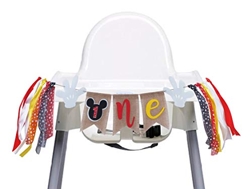 Mickey Mouse 1st Birthday Banner Handmade First Birthday