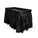 4 Foot Cooler Ice Table Party Ice Folding Table with Matching Skirt - Black