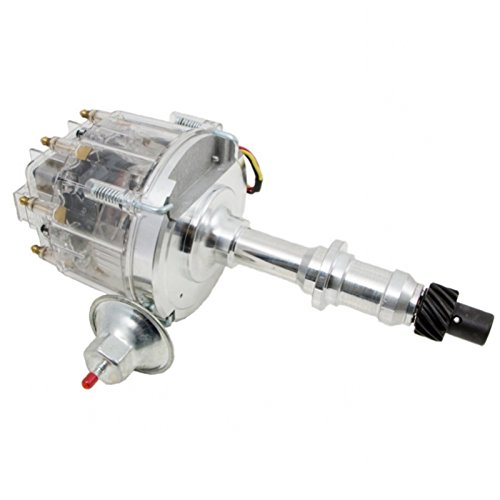 For SBC BBC Chevy 305 350 454 V8's HEI Distributor with Clear Cap 65k 65,000 Volt