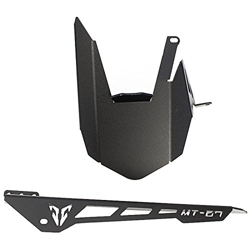 FATExpress for 2014-2017 Yamaha FZ07 MT07 Motorcycle Aluminum Rear Mudguard Fender Tire Hugger Chain Guard Cowl MT FZ 07 FZ-07 MT-07 2015 2016 (Black) - Thumbnail 3