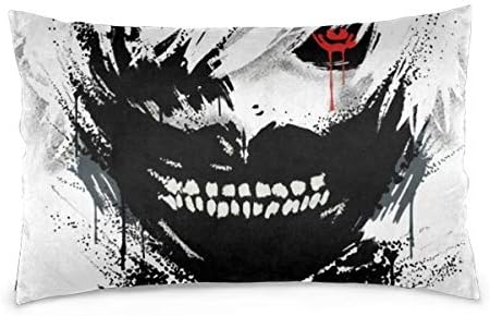 NanZYang Tokyo Ghoul Pillows Case Covers Decorative Home Sofa Bed Standard Square Throw Pillowcase Protectors Zipper 14x20 16x24 20x30 Inches
