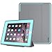 SEYMAC stock Case for iPad 2/3/ 4, Smart Protective Cover with Auto Sleep/Wake Magnetic PU Leather Stand for iPad 2/3/4 Generation (NOT for iPad Mini) (Gray/Sky Blue)