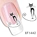 3D Nail Art Tips Stickers False Nail Design Manicure Decals Nail Art Water Nail Art Decal/Tattoo/Sticker