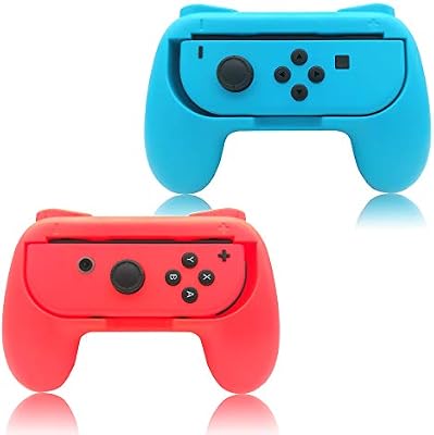 Comandos para Nintendo Switch Joy Con, macios ao toque, antiderrapantes e resistentes a riscos Azul e Vermelho