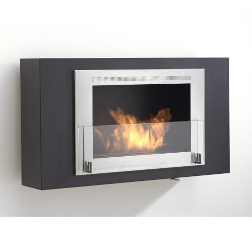 Eco-Feu WU-00173-MB Brooklyn Decorative Wall-Mounted Fireplace