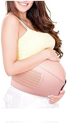 yakool Maternity Belt for Back Support During Pregnancy, Breathable Cotton and Spandex, One-Size-Fits-All, Nude, Hand Washable Maternity Belly Belt