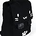 Cute Canvas Cat Print Backpack School Bag Light weight Book Bags Ruchsack College Backpack Daypack Backpacks for Girls/Boys (White)