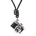 Vintage Men Women Jewelry Rock Punk Camera Pendant Genuine Leather Long necklace women gift colar choker