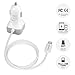 Inateck USB Car Charger, 33W USB Car Charger with 2 USB Port & Built in Apple Certified Lightning Cable & 4 Feet Micro USB Cable for iPhone, iPad, Samsung Galaxy - White