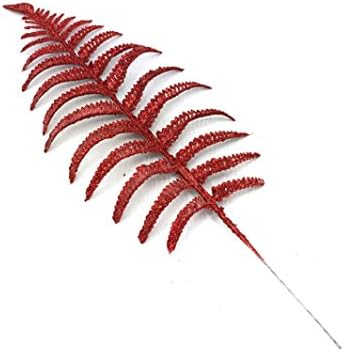 Yanner Christmas Gifts 10Pcs Christmas Tree Branches Christmas Decoration Gift Christmas Leaves (Red)