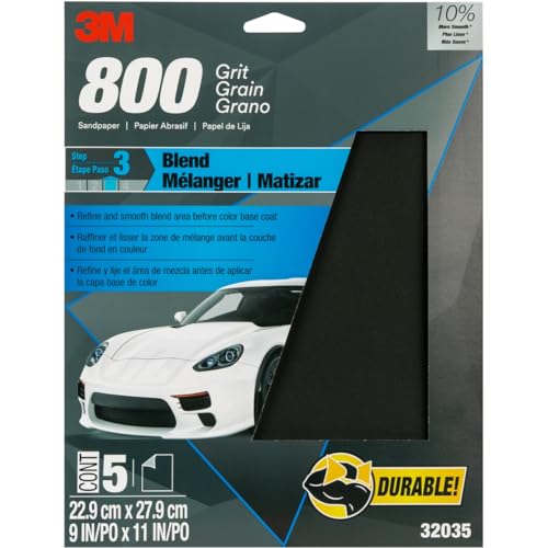 3M Wetordry 800 Grit Sandpaper Sheets