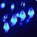 LEVIITEC Solar Halloween Decorations String Lights, 30 LED Waterproof Cute Ghost LED Holiday Lights for Outdoor Decor, 8 Modes Steady/Flickering Lights [Light Sensor] 19.7ft Blue