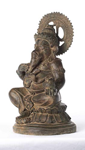 HD-Asian-Art-Ganesha-Statue-Antique-Chola-Style-Green-Bronze-Seated-Ganesh-Statue-37cm15