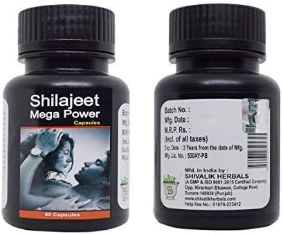 Shilajeet Mega Power 60 Caps. Strength, Stamina and Power
