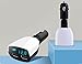 Leeioo Quick Car Charger 4.8A 24W Dual USB Car Charger with LED Screen Display for iPhone 7 6S Plus 6 Plus 6,Samsung Galaxy S7 S6 Edge,LG,HTC,Nexus 5X 6P,iPads Pro Portable and More(White+Black) …