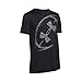 Under Armour Kids Boys' Football Logo Short Sleeve Tee (Big Kids), Black/Steel, LG (14-16