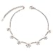SHEGRACE Woman Stainless Steel Daisy Flowers Anklet Rose Gold Adjustable 200mm Jewellery Gift (Rose Gold)