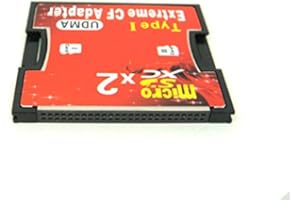 Dual Micro SD SDHC SDXC Card to UDMA CF Adapter For Canon Nikon Camera
