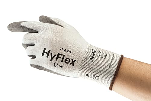 Ansell Hyflex 11-644 Safety Work Gloves Mechanical Protection, Size 7(S), (12 Pairs)