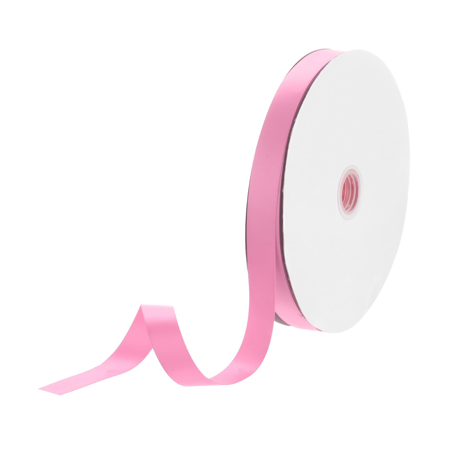 DMiotech 15mm Satin Ribbon 91m/300ft Thin Double Face Fabric Grosgrain Ribbon for Gift Wrapping Floral Hair Flower Bouquet, Pink