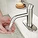 HOMELODY Single Handle Bathroom Faucet with 1 or 3 Holes, for Single Hole Vanity, RV, Lavatory Bathroom Sink Faucet Brushed Nickel Stainless Steel, with Deck Plate and Supply Lines