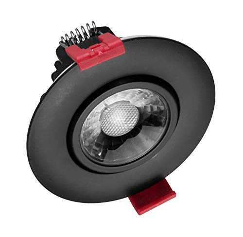 NICOR Lighting 3 inch LED Gimbal Recessed Downlight in Black, 4000K (DGD311204K…