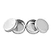 Houseables Aluminum Tin Jars, 2 Oz, 60 ML Gram Jar, 6 pcs, Cosmetic Sample Metal Tins Empty Container, Round Pot Screw Cap Lid, Small Ounce for Lip Balm, Salve, Make Up, Eye Shadow, Powder (6 PCS)