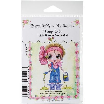My Besties Clear Stamps 4 x 6-inch Little Painter Girl, Paper, Multicoloured, 0.1 x 0.1 x 0.1 cm