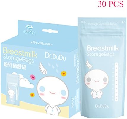 Shakalaka 6.8 Ounce Breastmilk Storage Bags Ideal for Storing and Freezing Breastmilk, 30 Count, BPA Free and BPS Free