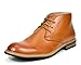 Bruno Marc Men's Bergen-02 Brown Leather Lined Oxfords Dress Ankle Boots - 11 M US
