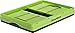 CleverMade CleverCrates 32 Liter Collapsible Storage Bin/Container: Solid Wall Utility Basket/Tote, Kiwi Green