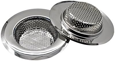 Karlling 2PCS Large Wide Rim 4.5" Diameter Stainless-Steel Kitchen Sink Strainer Perfect for Kitchen Sinks